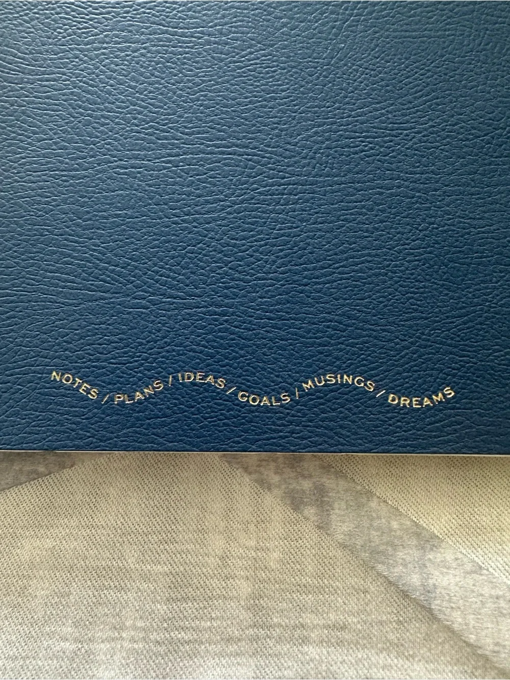 Fringe Navy Spiral Notebook with Gold Foil